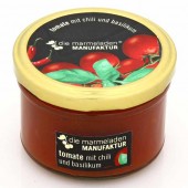 Tomate mit Chili und Basilikum 180g, Die Marmeladen Manufaktur